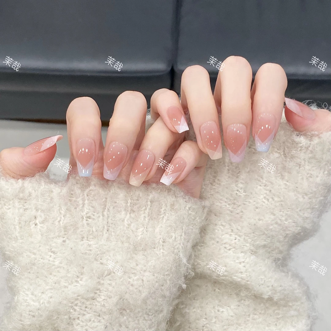 茉哉【七色云雾】纯手工定制美甲拆卸穿戴甲A3616 J