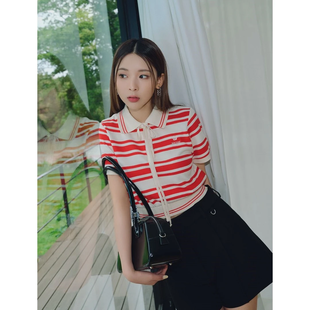 【TaKuMi】 明星画报款 L 学院风百搭气质减龄POLO女衬衫