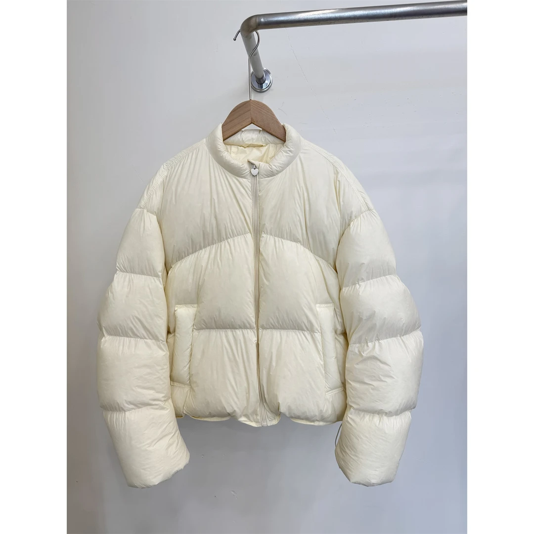 Hello家20D短款羽绒服女2025冬季新款90白鸭绒云感泡芙加厚面包服