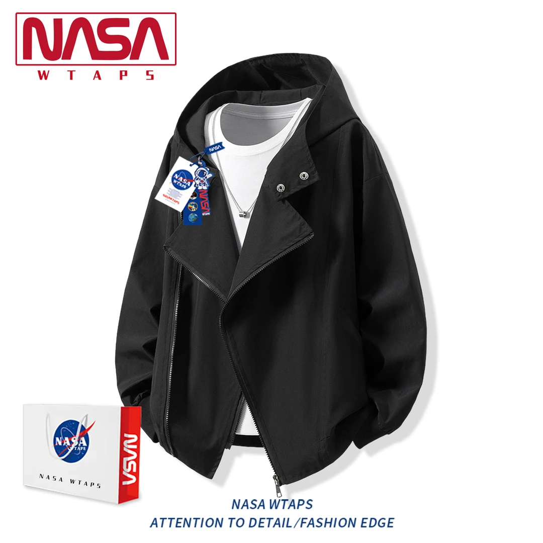 NASA WTAPS美式复古解构连帽夹克男款春秋季潮牌高街休闲情侣外套