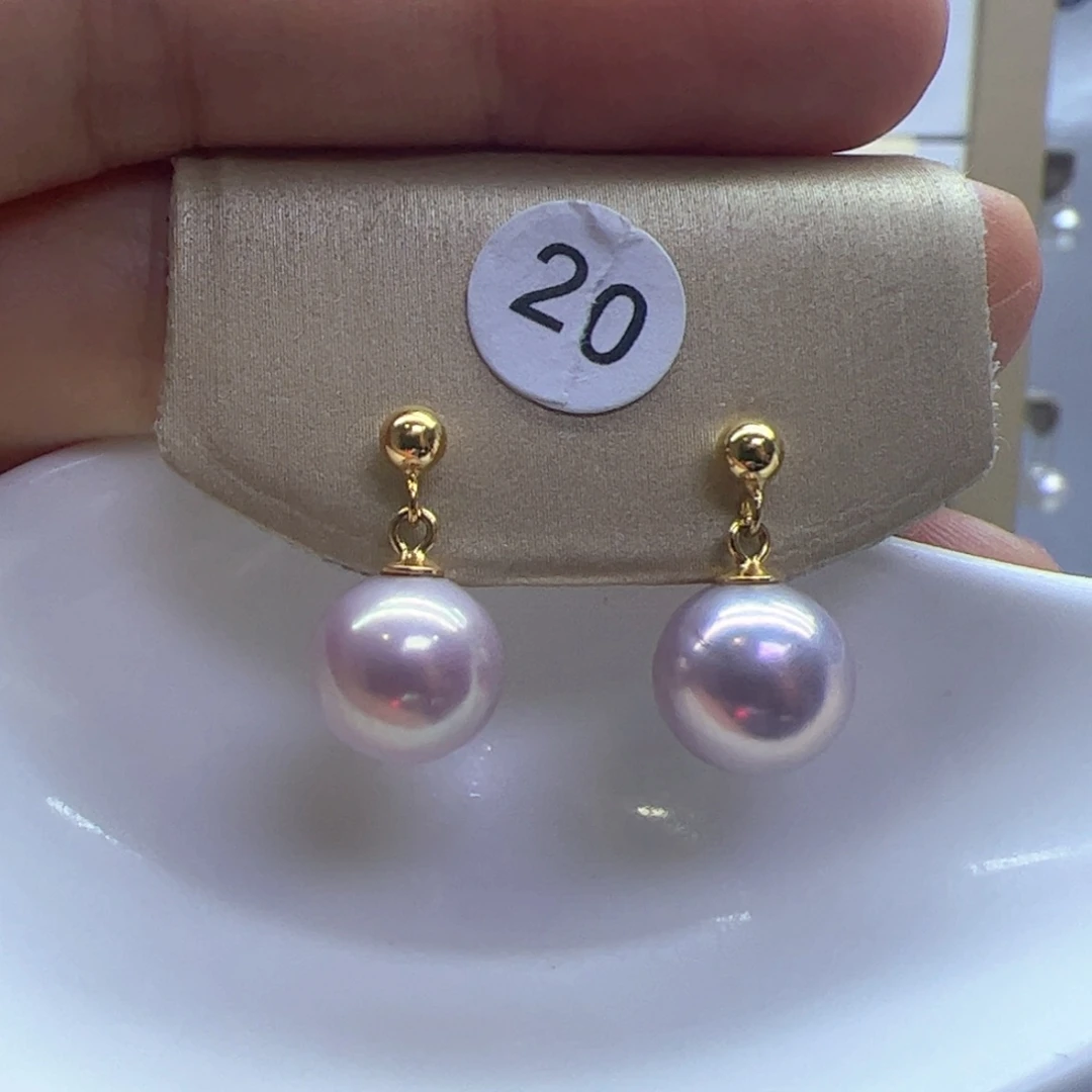 淡水珍珠耳饰银S925镶嵌