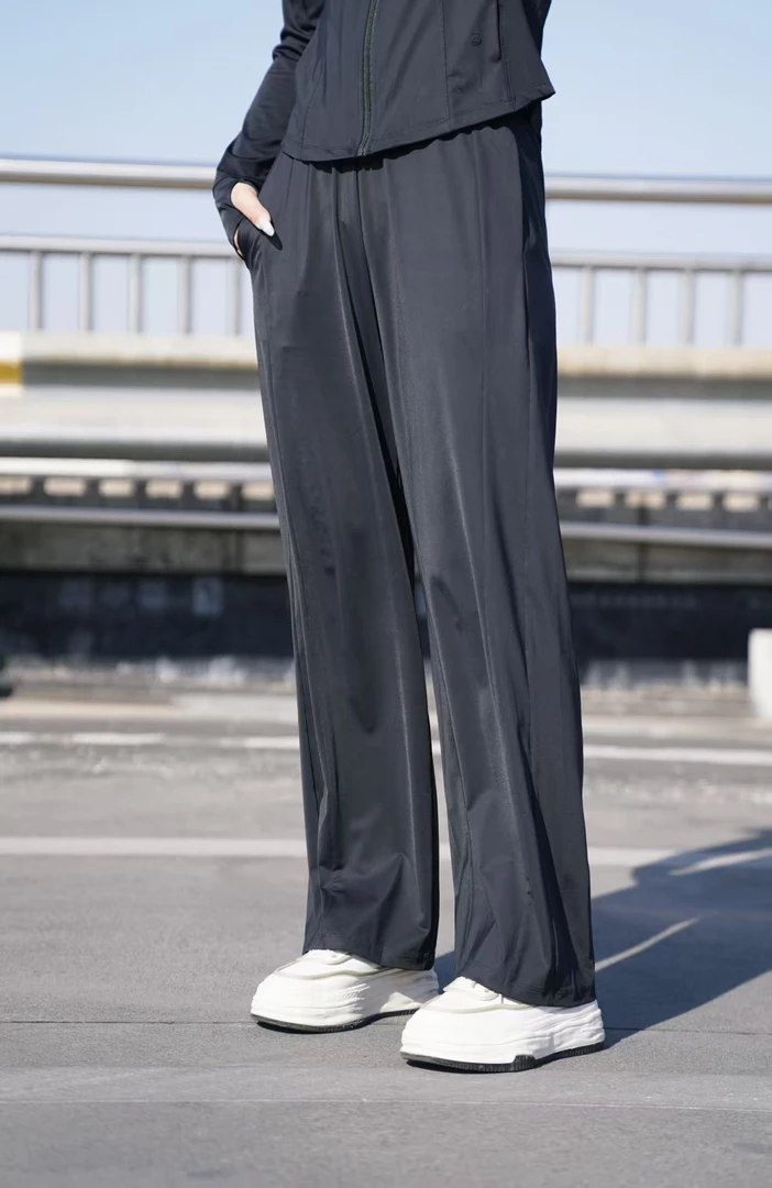 女士凉感休闲裤欧若风冰丝垂感防晒透气薄款阔腿裤