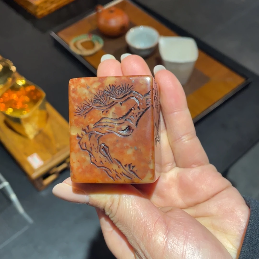 紫砂茶道寿山石盖置