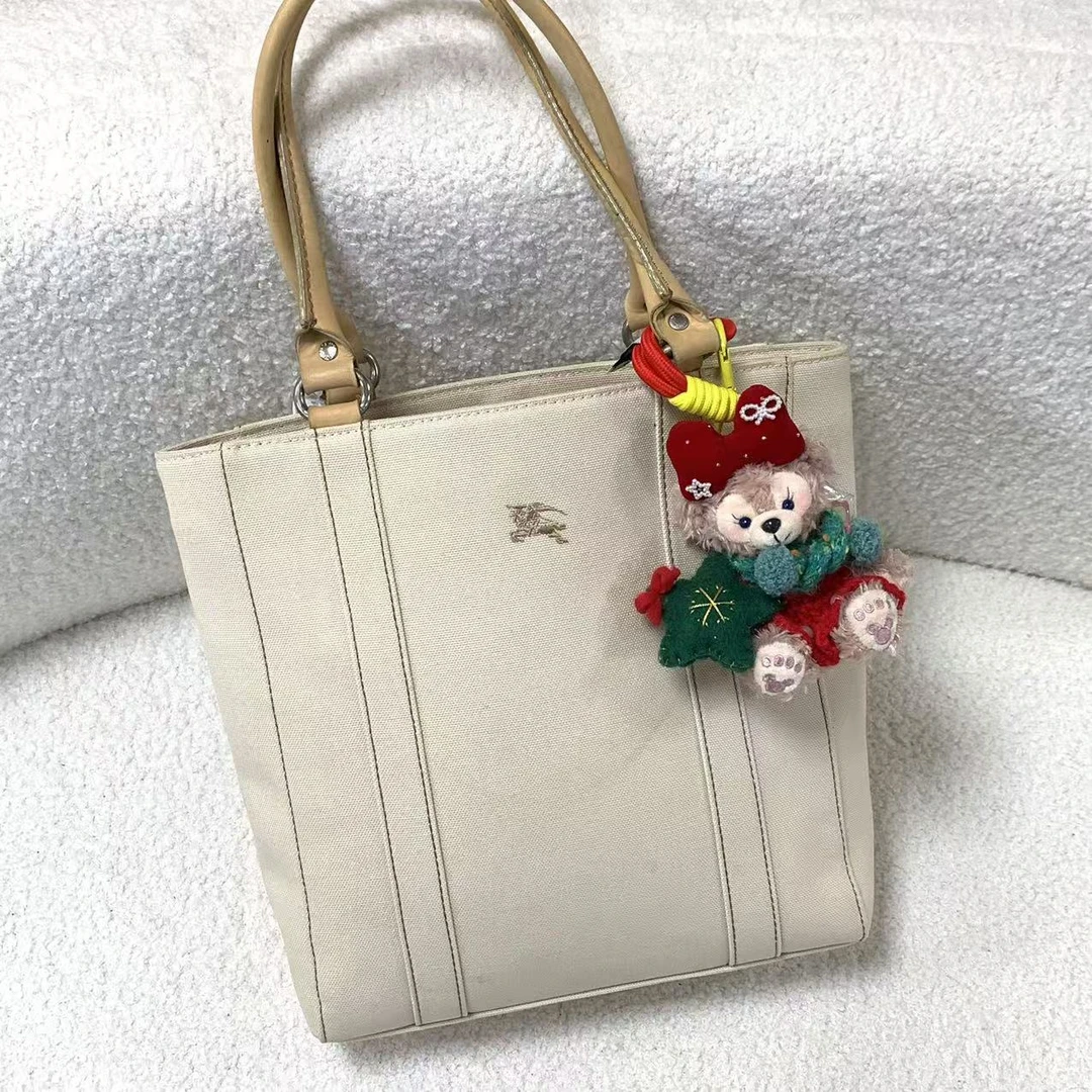 95新 BURBERRY/博柏利 XM经典温柔米色战马刺绣托特ZG12310093特