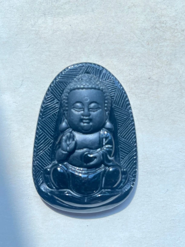 墨翠宝宝佛挂件吊坠