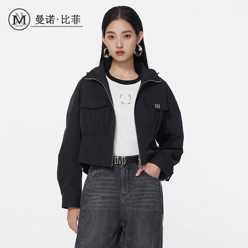小个子休闲风短款外套上衣MFJG112241