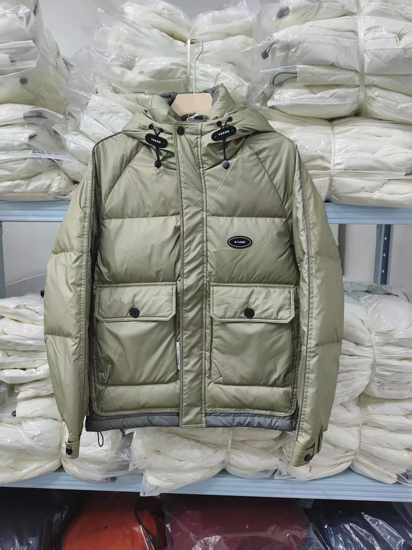 冬季新款连帽时尚潮流韩版休闲加厚外套#8608