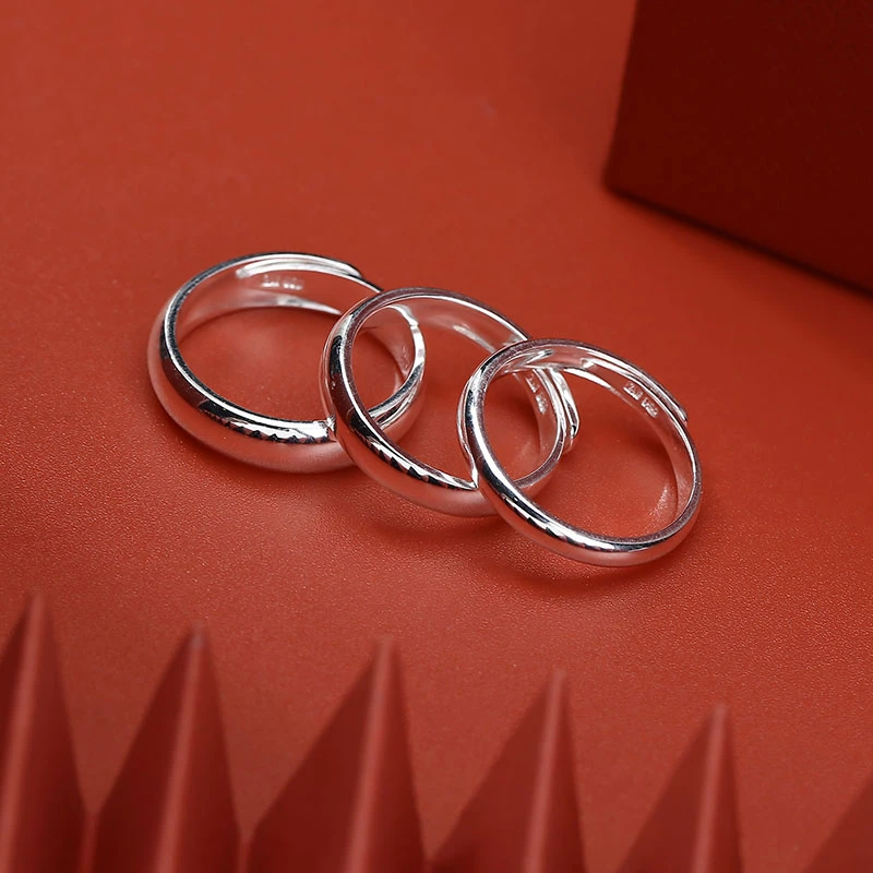 足银戒指 3m光圈光面开口戒00310420000