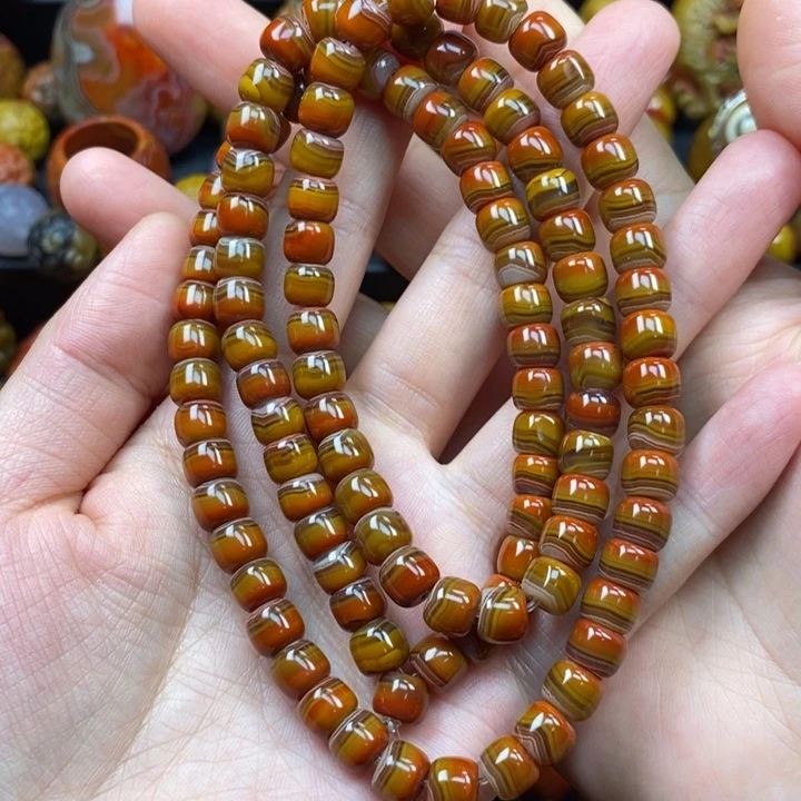 玛瑙/玉髓未镶嵌项链战国红项链