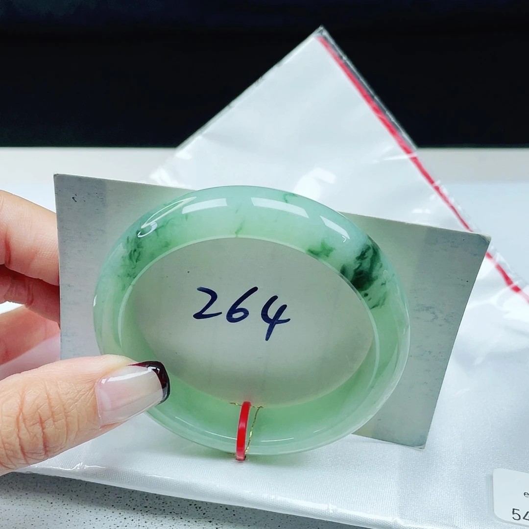 翡翠未镶嵌手镯 正圈54