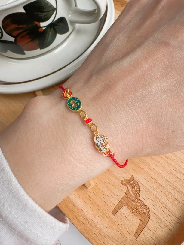 925银手链 【祥云】红绳女编织国潮风小众百搭手绳手饰01045