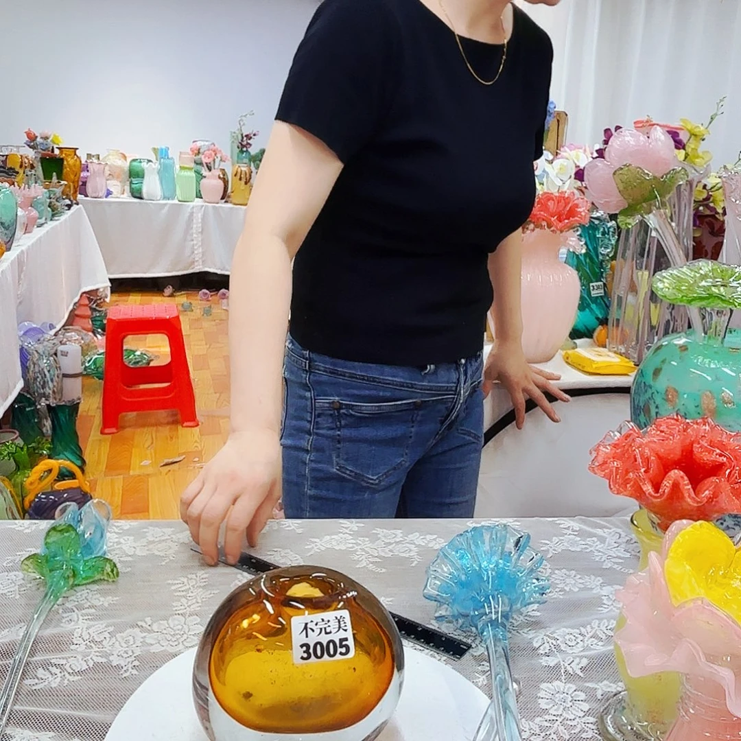 瑕疵琉璃花瓶花器艺术品