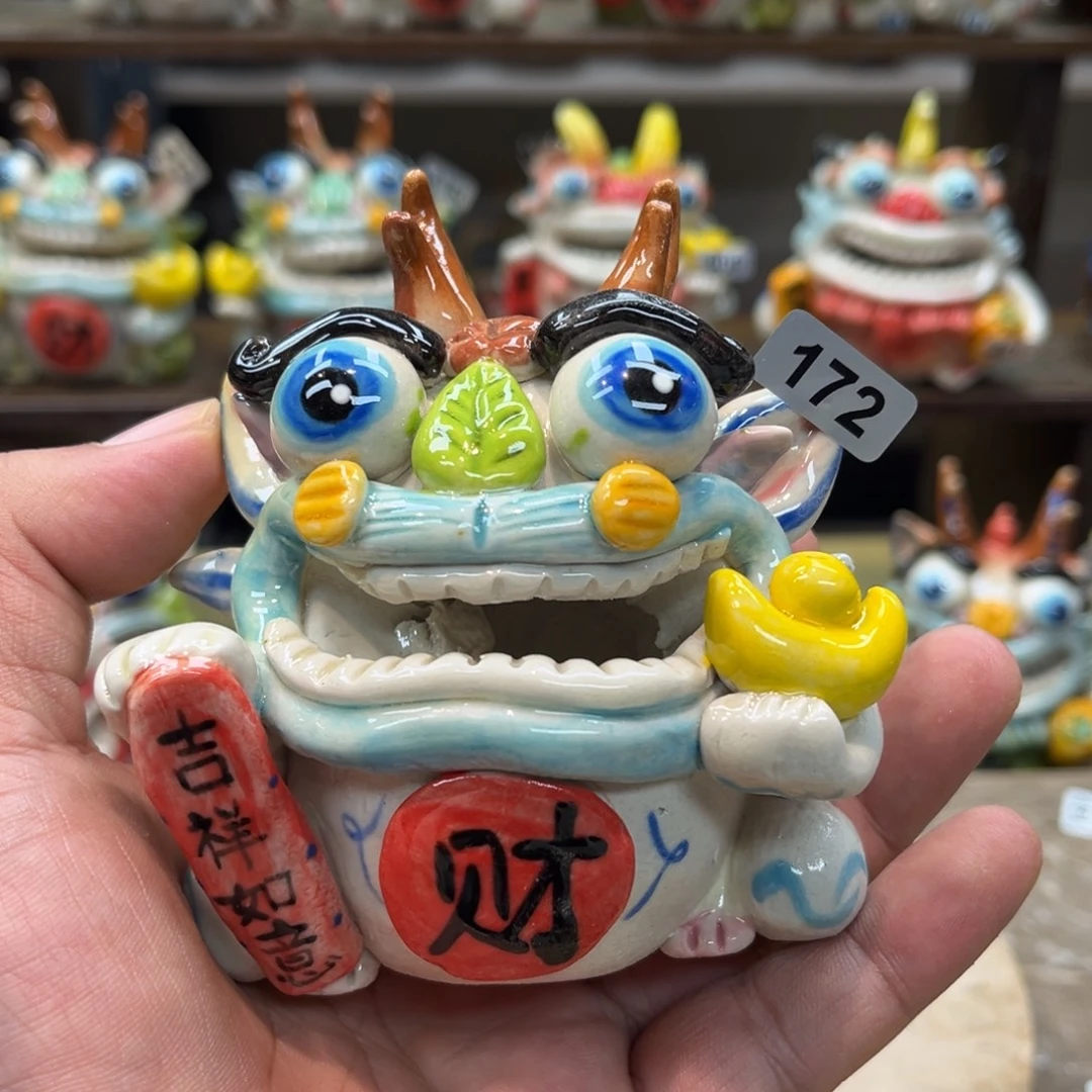 摆件纯手工抽象陶瓷摆件172