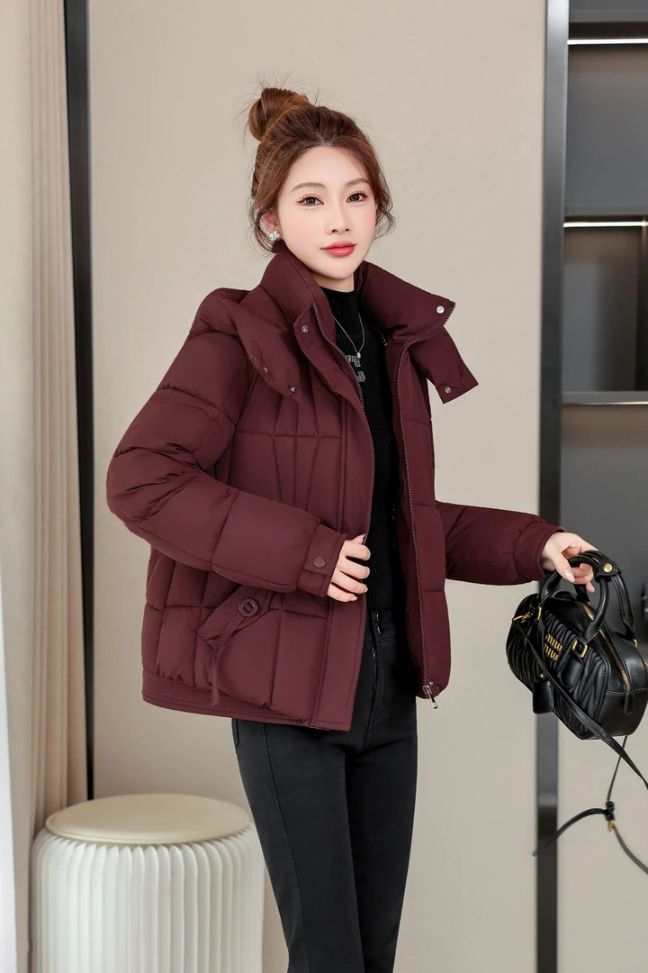 2025年冬季新款棉衣女加厚保暖显瘦棉服外套女