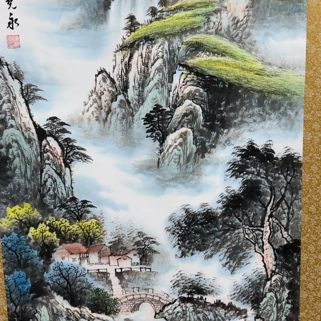 国画QA原创山水作品！带证书！限购一单