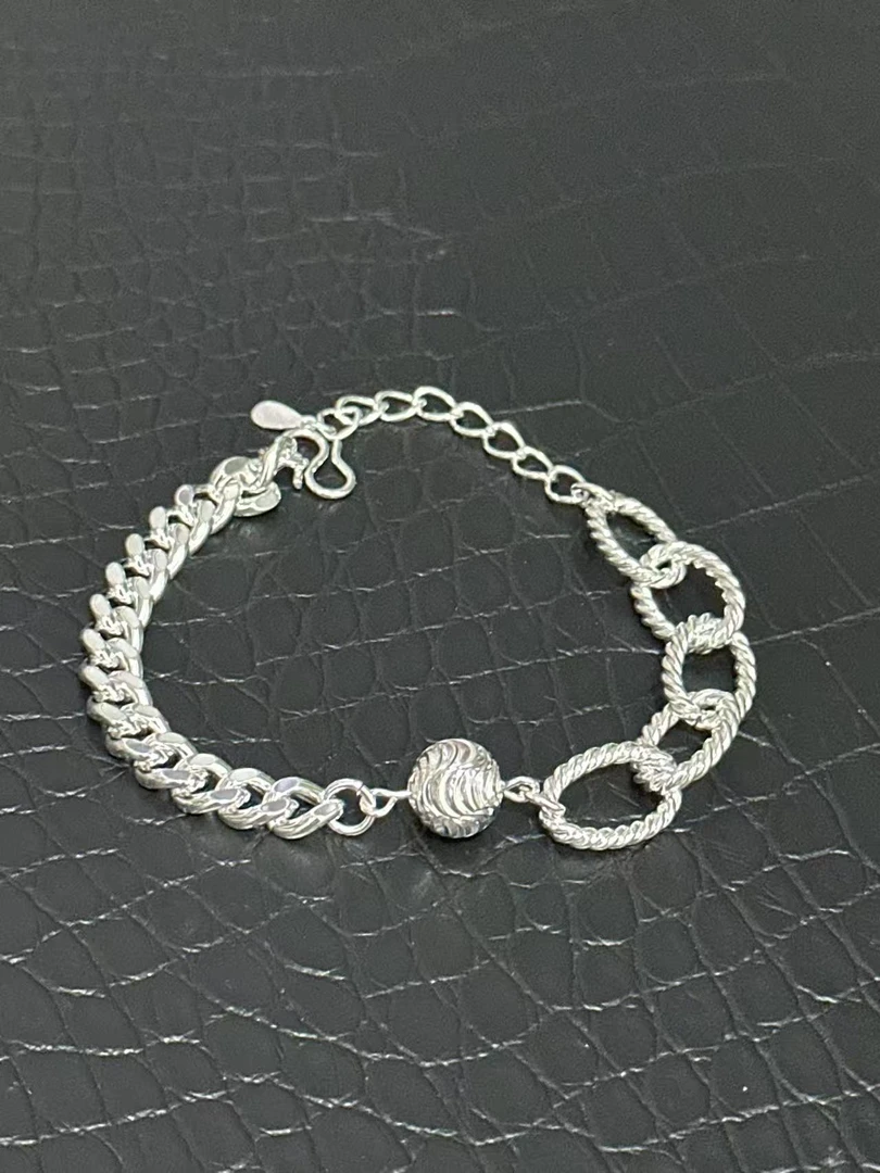 足银手链   时尚气质经典百搭手链Dzh62873