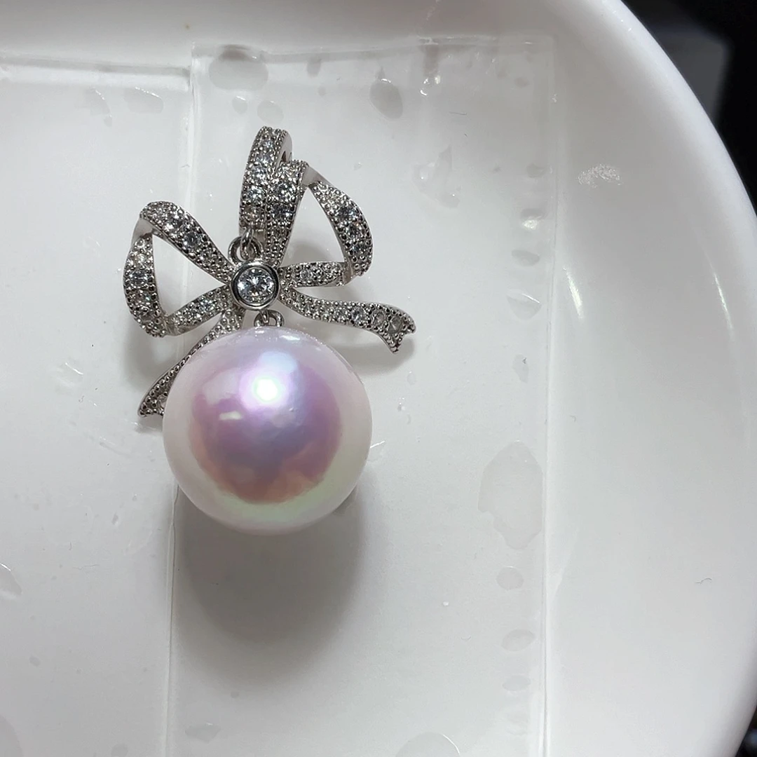 淡水珍珠颈饰银S925镶嵌雨****搭