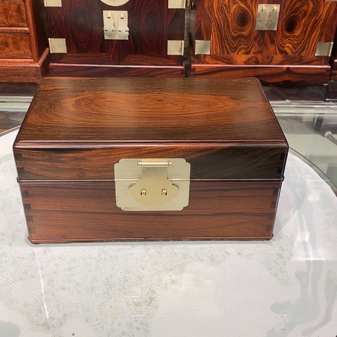 交趾黄檀（大红酸枝）独板收纳盒25/15/12