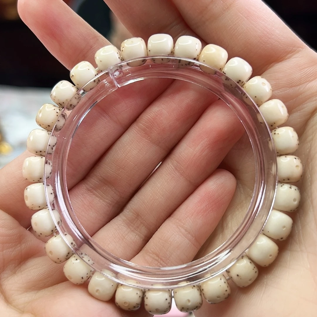 星月菩提手串Fqh8*7糯冰料 通体留白 细小星