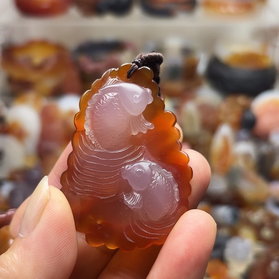 玛瑙/玉髓未镶嵌吊坠(不含链)