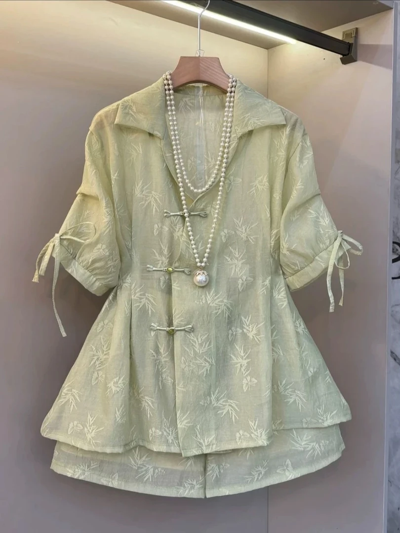 一整套时尚穿搭减龄套装女2025夏季新款高级感宽松显瘦气质两件套