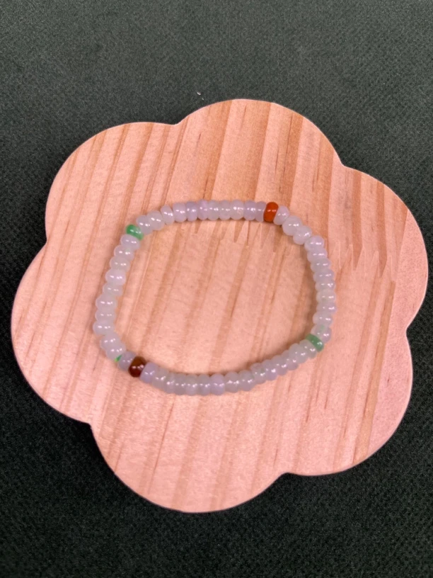 天然A货翡翠小米珠女款优雅精致手串玉手串-A003