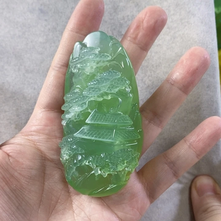未镶嵌岫玉手把件