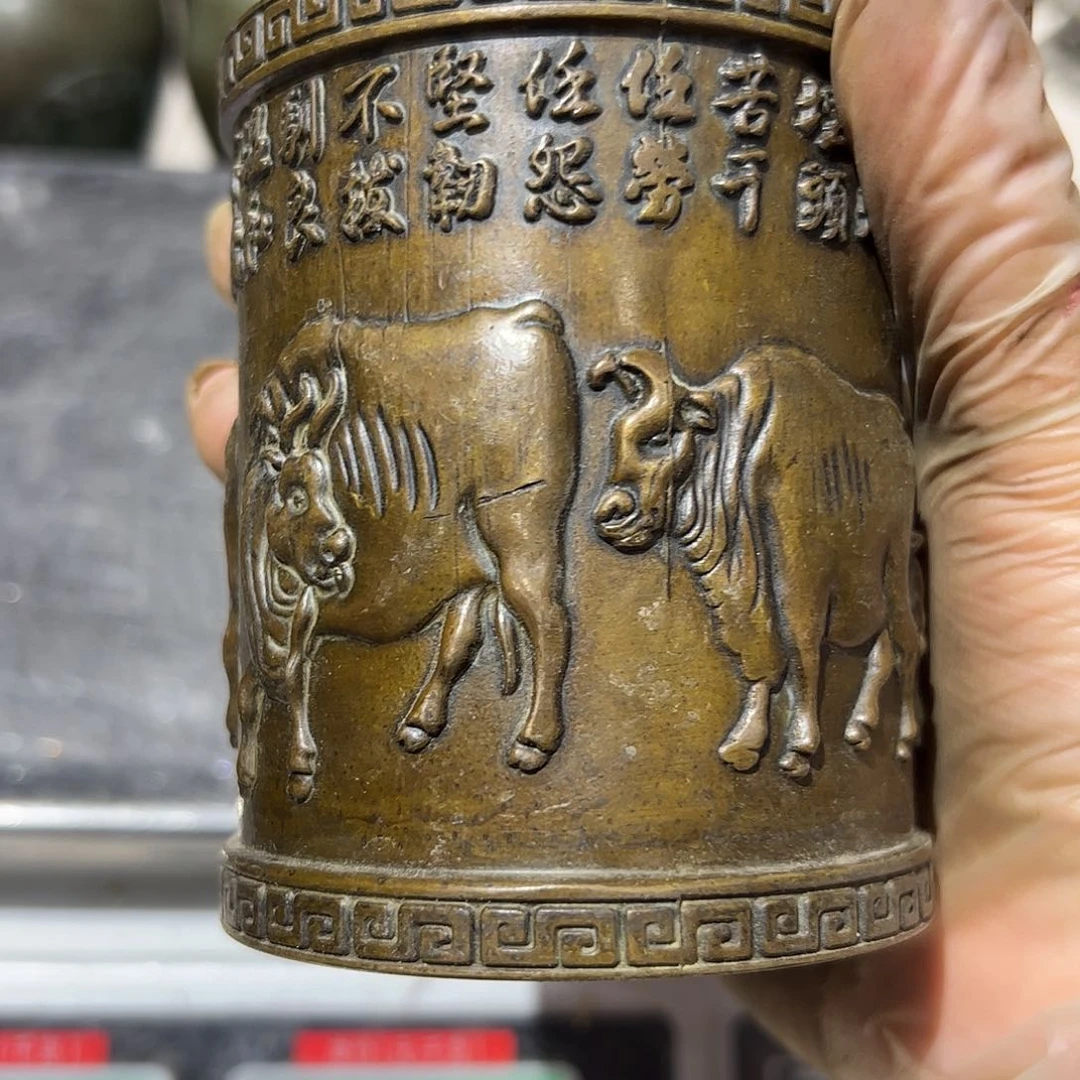 七****来微瑕疵黄铜摆件工艺品
