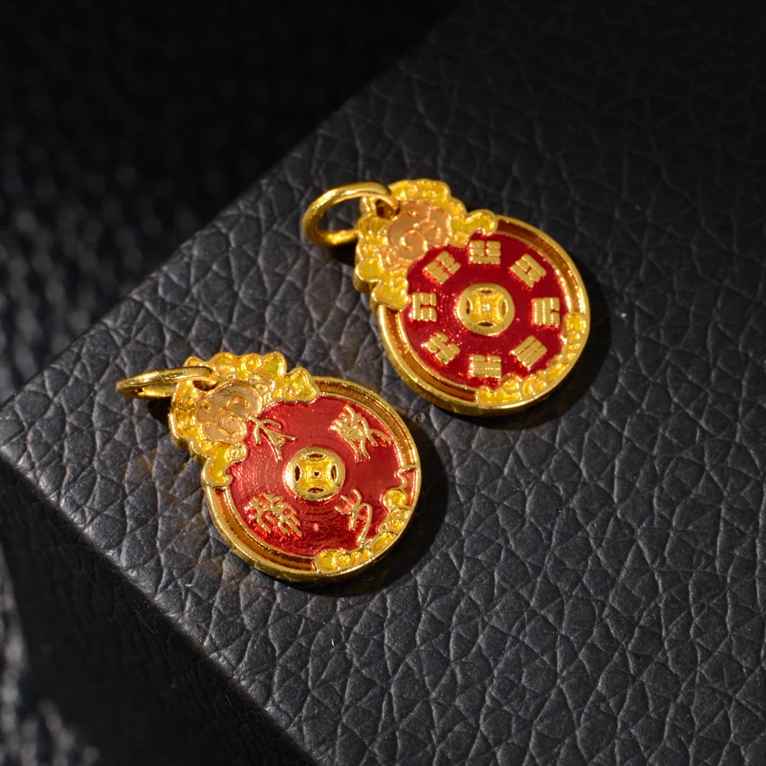 【歪歪】（素金）太太币吊坠*18K金镶嵌（多样性发一）XB-J6925