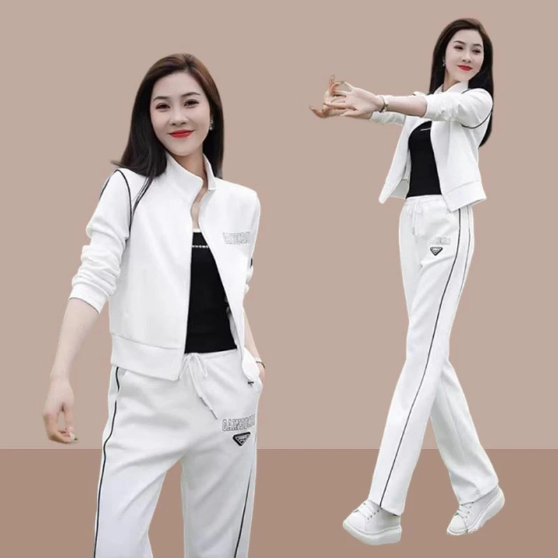 2025年春秋季新款时尚套装韩系通勤宽松大码上衣裤子两件套女长裤
