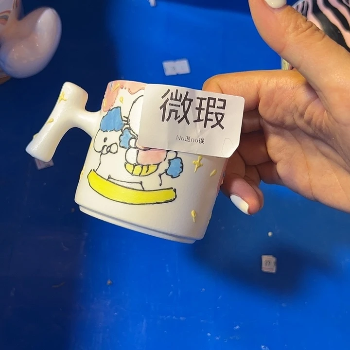 摆件不退不换卡通手绘
