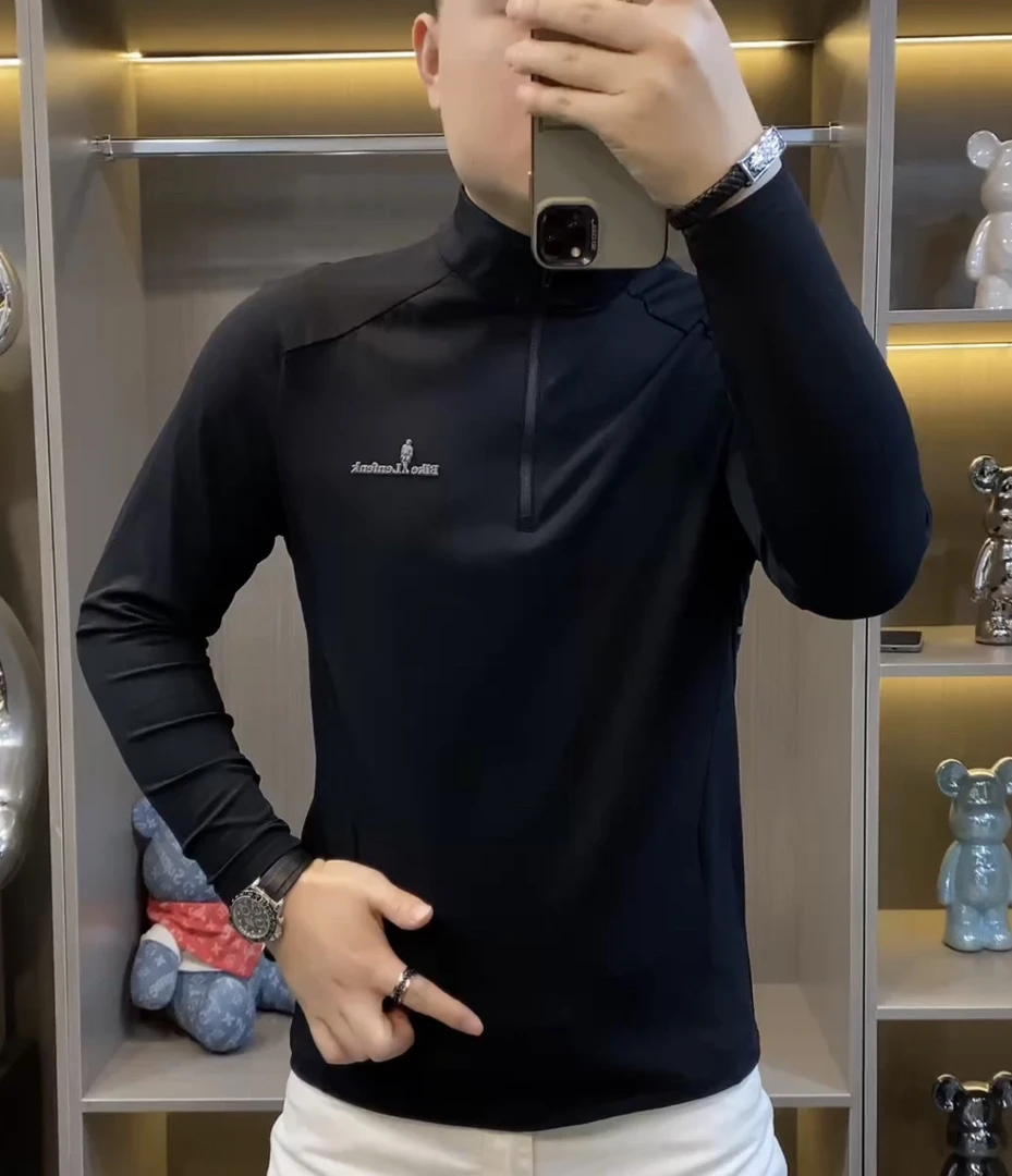 9966男士春季长袖运动立领弹力拉链小衫简约休闲男款时尚百搭