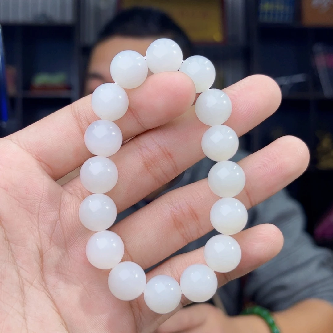 和田玉未镶嵌手串天然和田玉13年新疆且末天泰卡12