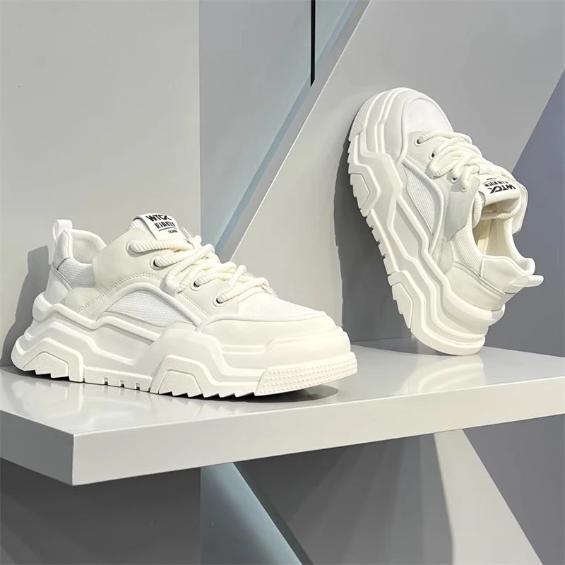 okkdey春季男鞋潮流低帮时尚休闲运动板鞋百搭轻便透气老爹鞋