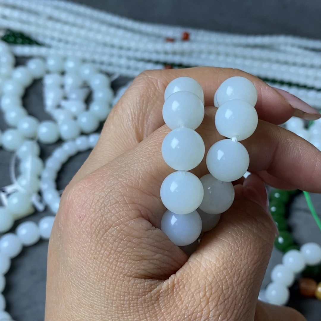 和田玉手链未镶嵌生****干