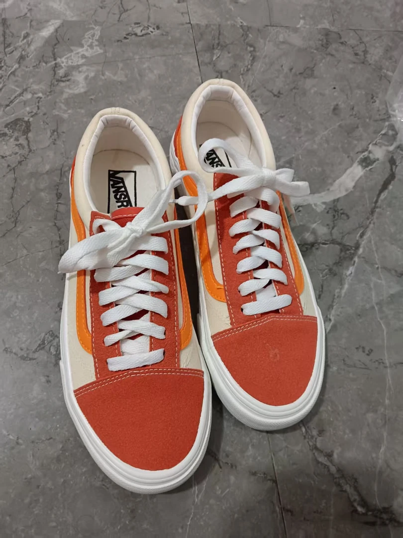 福利特价春夏橘子汽水潮流拼接复古休闲帆布鞋时尚百搭平底板鞋