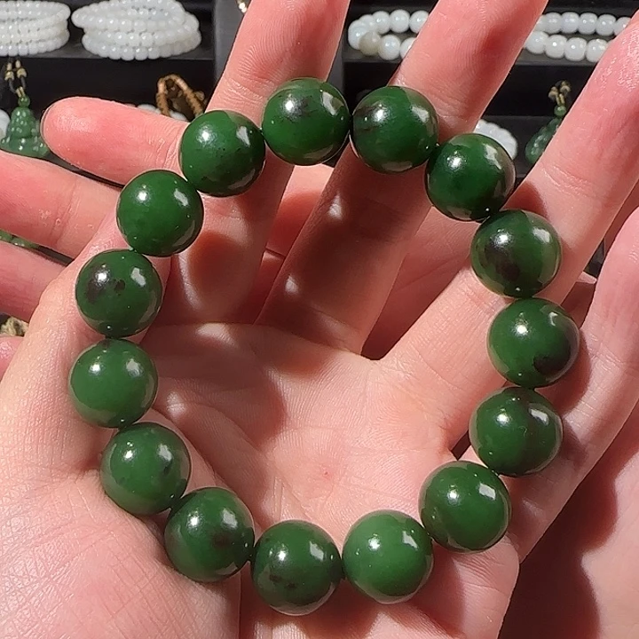 和田玉（碧玉）未镶嵌手串卡14