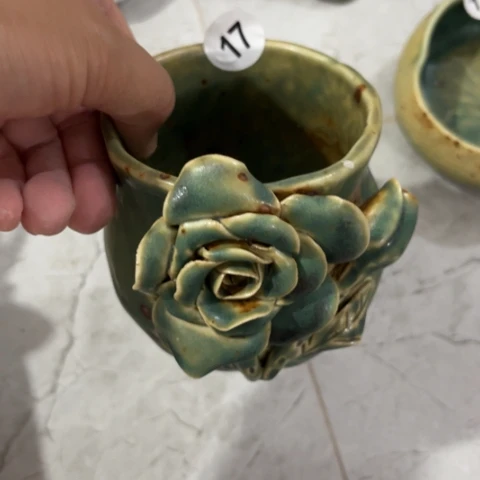 碗瑕疵纯手工手捏咖啡杯壶承