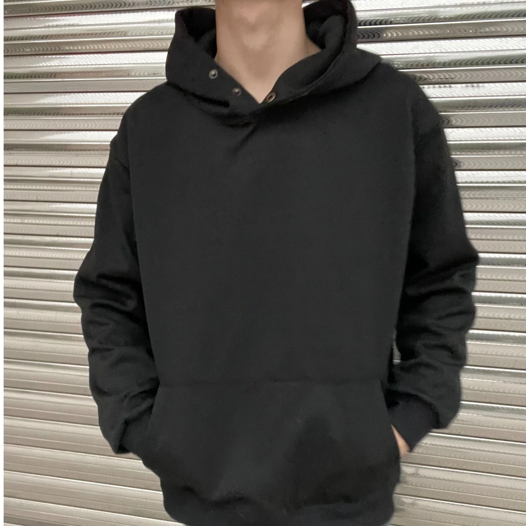 cleanfit美式重磅连帽卫衣男款秋冬季oversize高街潮牌高级感卫衣