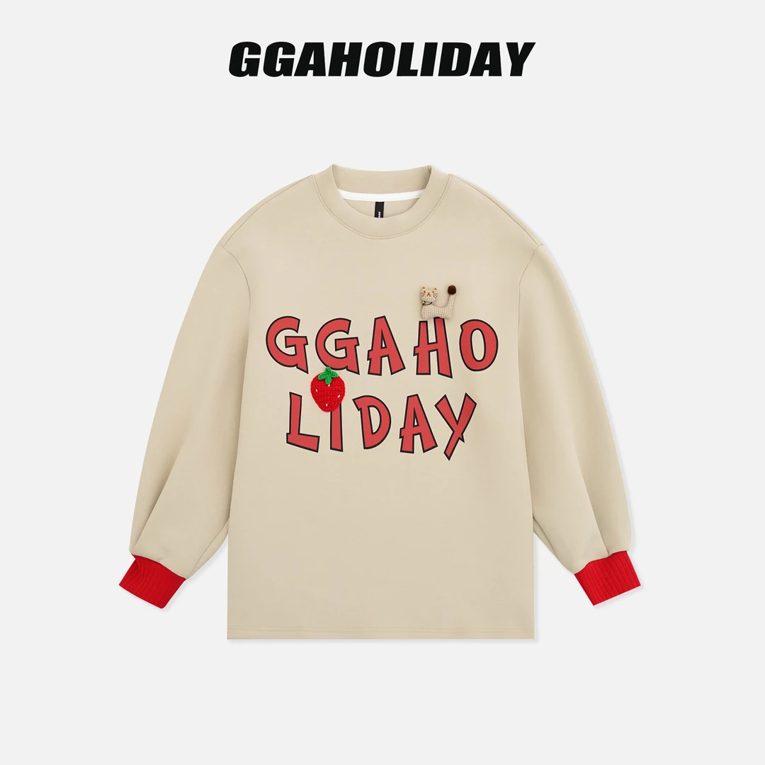 【上新】GGAHOLIDAY时尚长袖简约宽松秋冬潮流百搭显瘦卫衣-154045