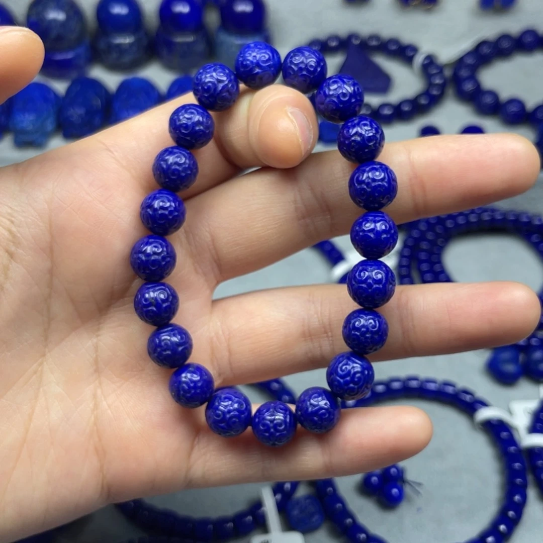 青金石未镶嵌手串9+