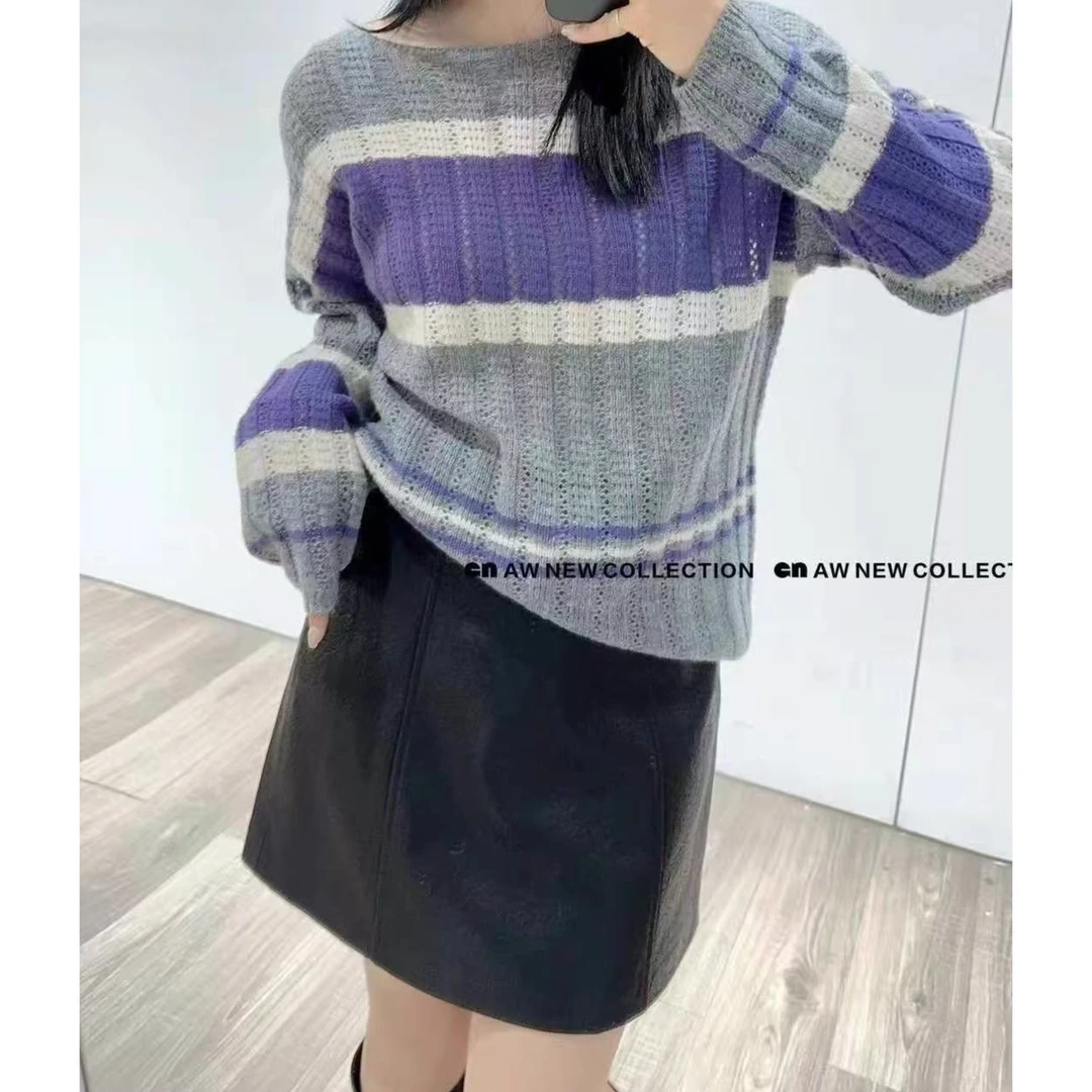 超高羊毛含量~勿机洗~胸114-180长62毛感宽松时尚毛衣 3544