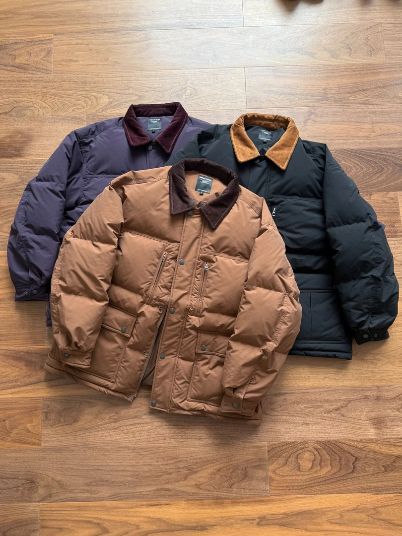 【灯芯绒/拼接/羽绒服】复古拼接~经典美式工装夹克羽绒服