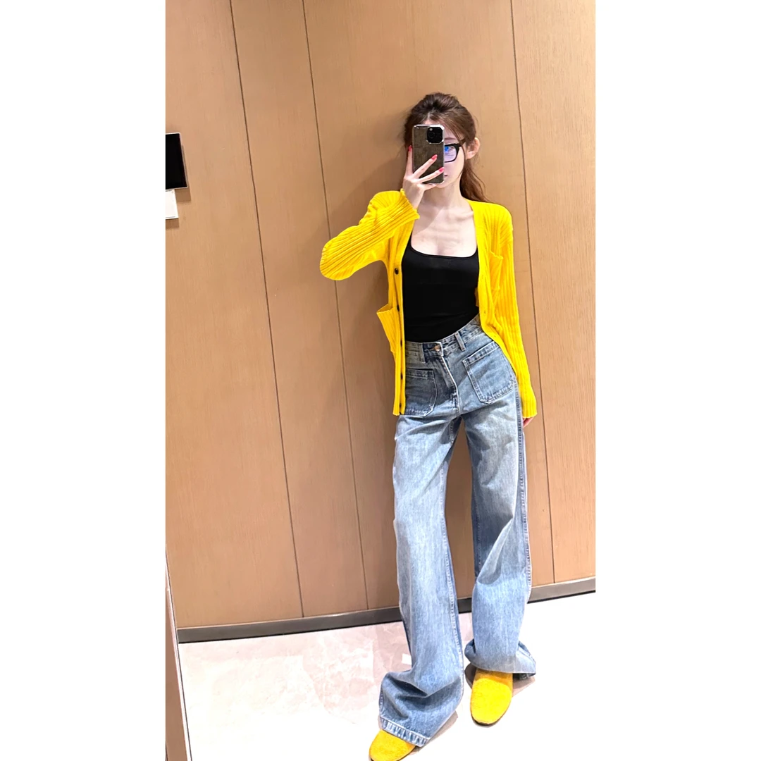 IS LULU | V领气质长袖针织外套开衫