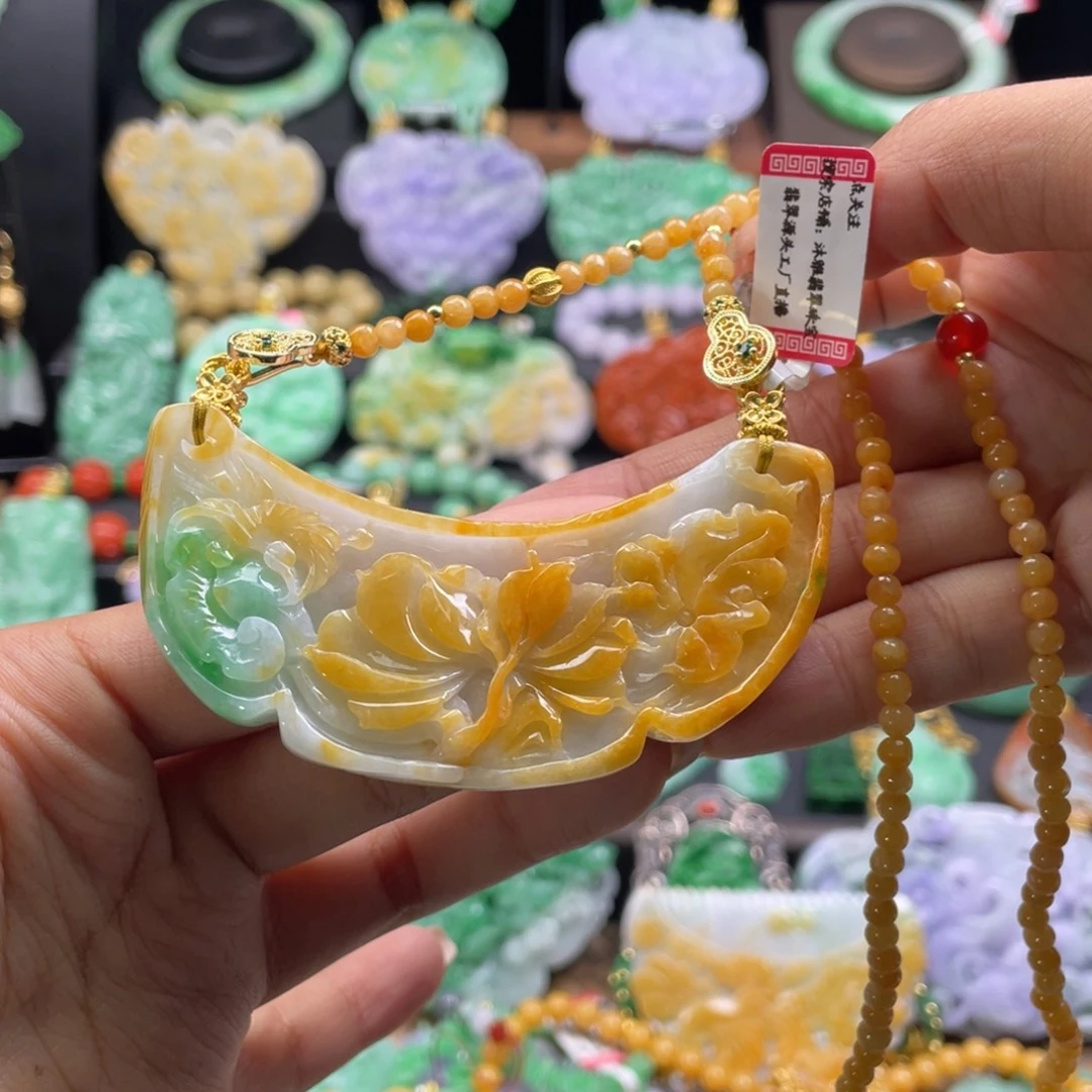 翡翠未镶嵌颈饰代编织
