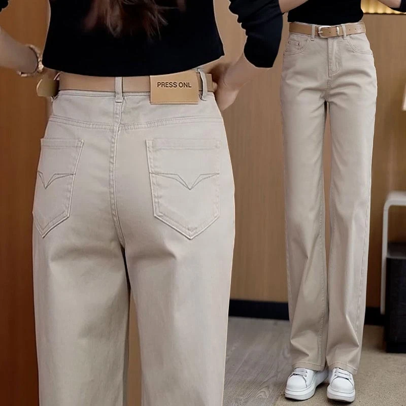 休闲裤直筒裤女2025年春秋季新款长裤百搭时尚小众显瘦设计感通勤