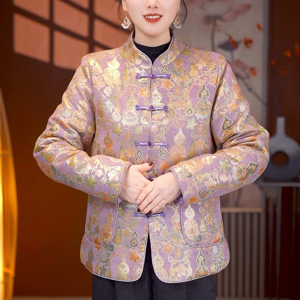 [福禄]2025年冬季新款国风加棉加厚外套上衣拜年服