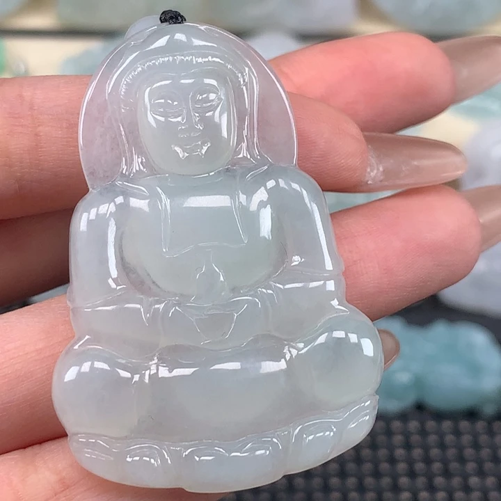 颈饰未镶嵌翡翠玉观音吊坠