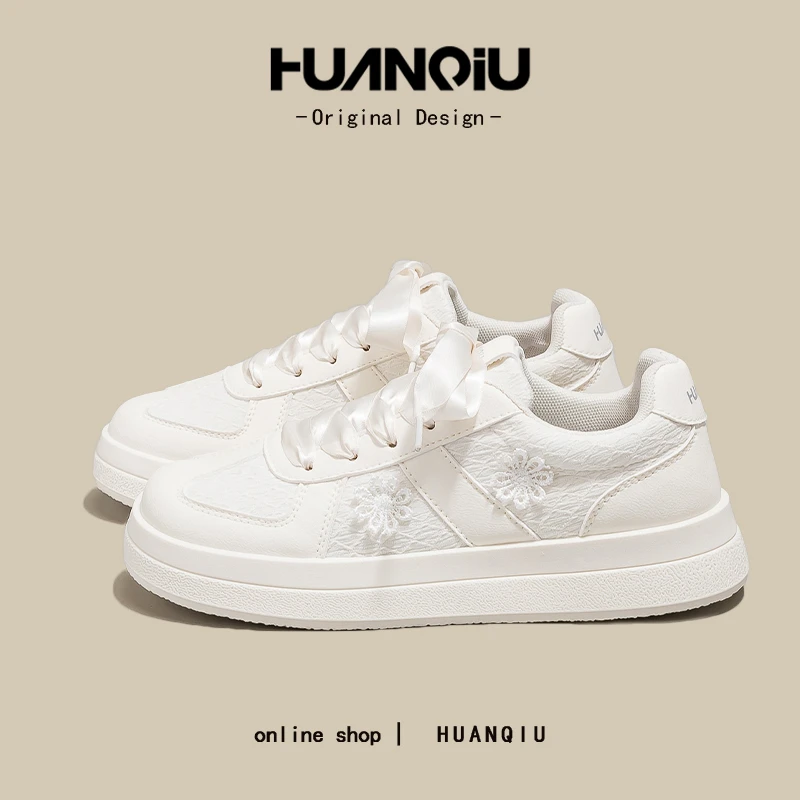环球原创蕾丝小白鞋女2025新款百搭学生高颜值潮校园休闲板鞋K737