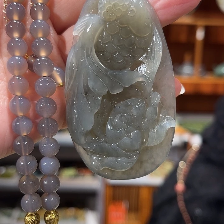 未镶嵌岫玉毛衣链